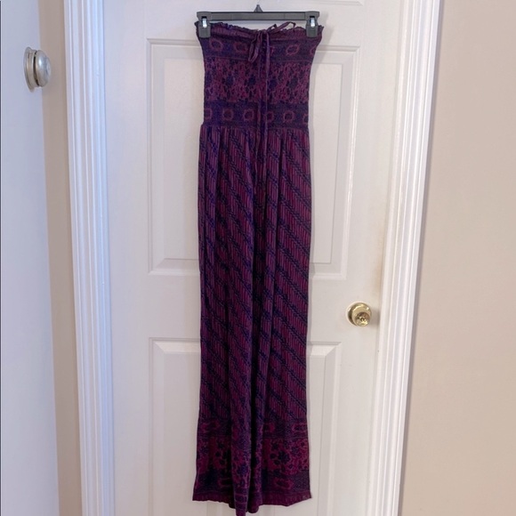 Free People Purple Strapless Jumpsuit - Picture 4 of 16